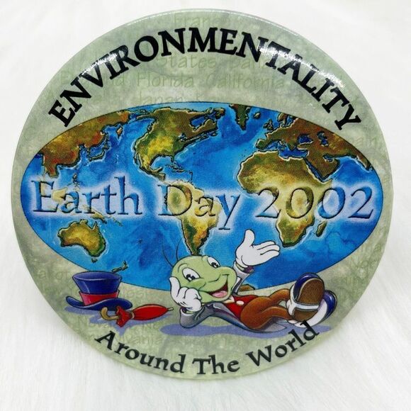 🔮 5/$25 Disney Pinocchio Jiminy Cricket Earth Day Around The World‎ 2002 Pin - Picture 1 of 3